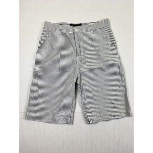 English Laundry Boy's Size 16 Shorts Striped White Gray Pockets (28x10) Cotton